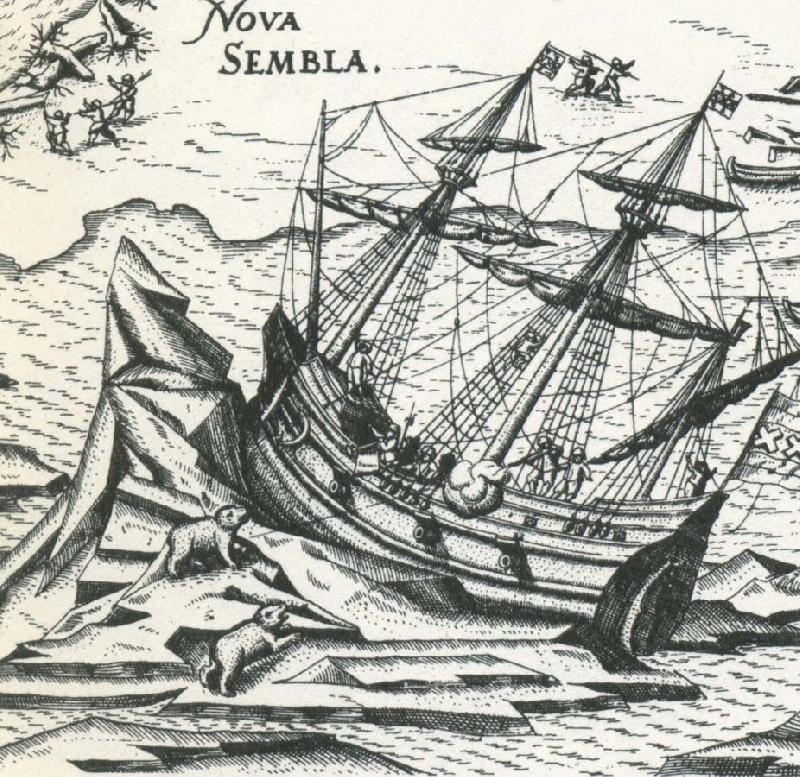 william r clark 1596 seglade hollandaren willem barents till novaja semlja dar hartyg skruvades upp ovanpa packisen oil painting picture